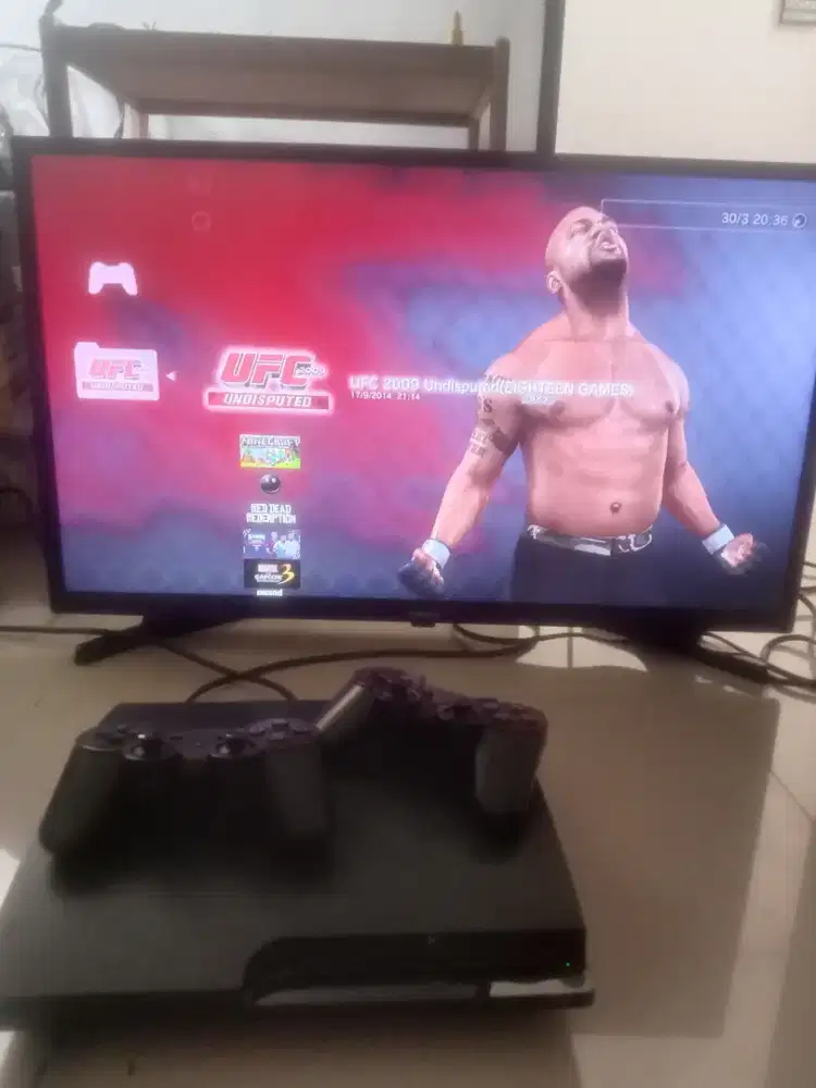 Jual PS 3 slim seri 30 HDD 500GB dan tv 32 in digital