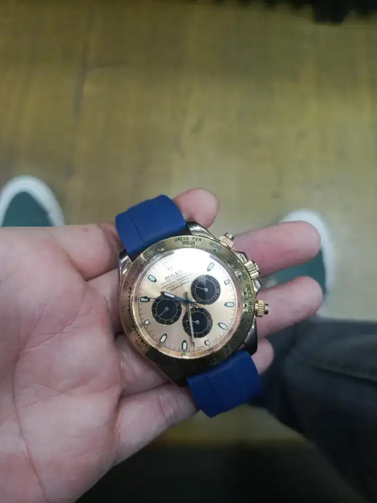Jam ROLEX Daytona WINER24 Gold 18K Mesin swiss mulus matic sempurna