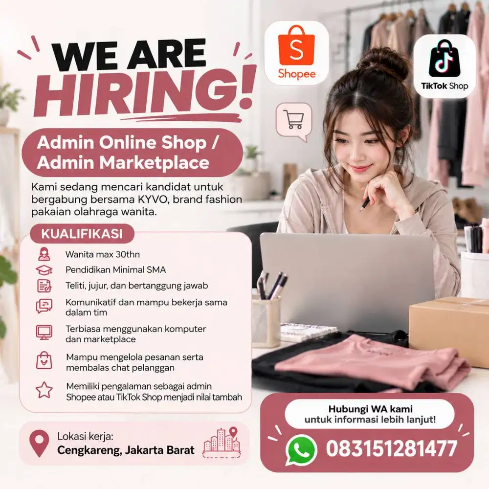 LOWONGAN ADMIN TOKO ONLINE