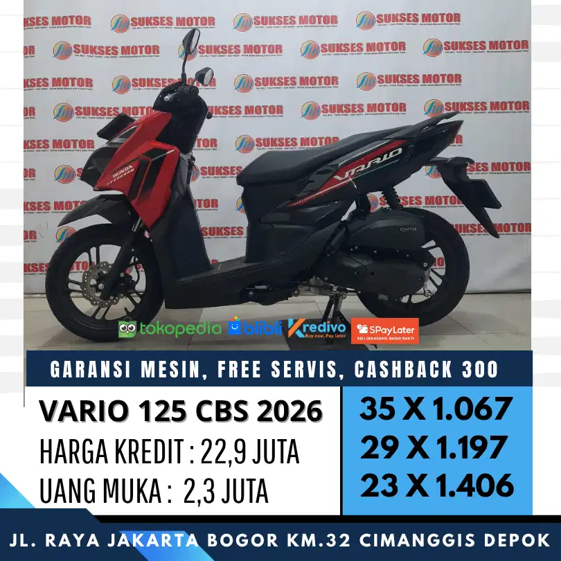 KM LOW VARIO 125 ESP CBS 2026 CASH KREDIT UNIT MULUS BERGARANSI