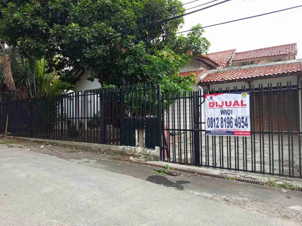 Dijual rumah lama kokoh hitung tanah fi cinere dekat Jaksel, dan pintu TOL Andara