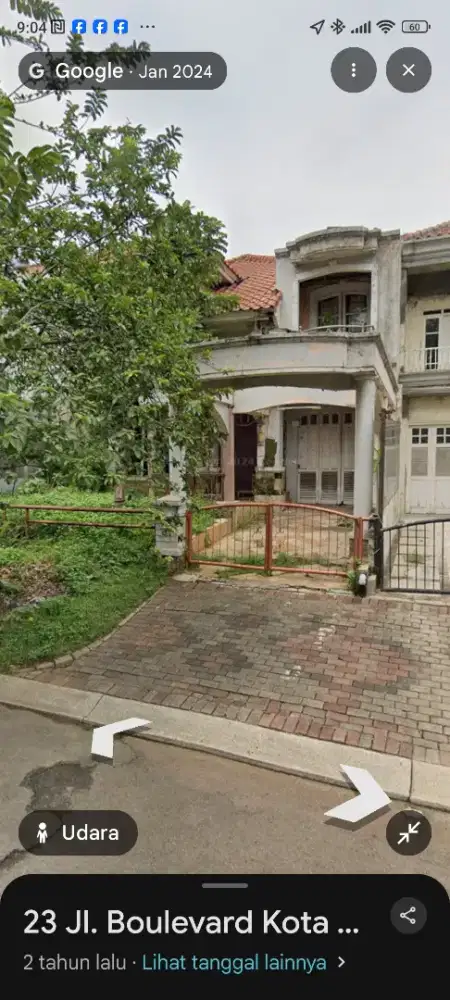 Rumah hitung tanah strategis, tepi jalan besar pesona Amerika,