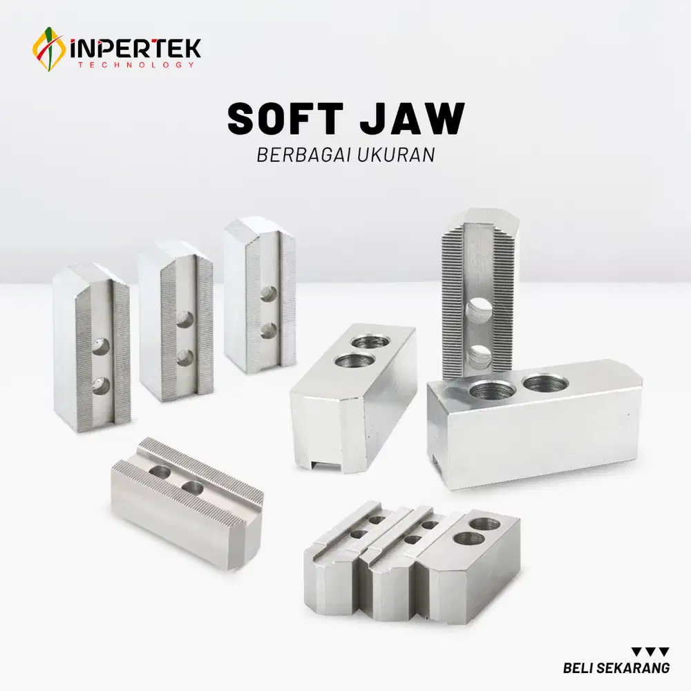 Soft Jaw Chuck Bubut Rahang Pencekam Presisi Mesin Bubut Berbagai Ukur