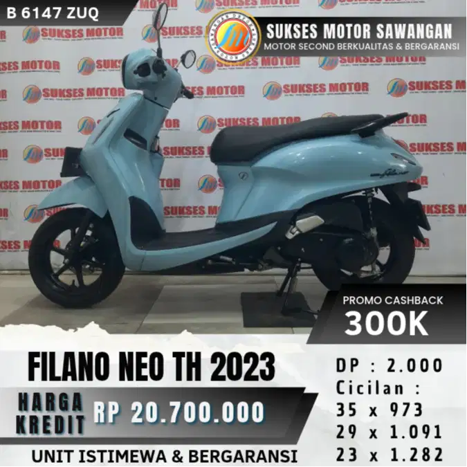 YAMAHA GRAND FILANO NEO TH 2023 BIRU MULUS BISA CASH KREDIT BERGARANSI