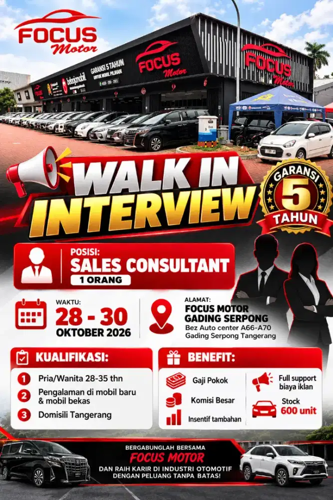 Lowongan kerja sales mobil
