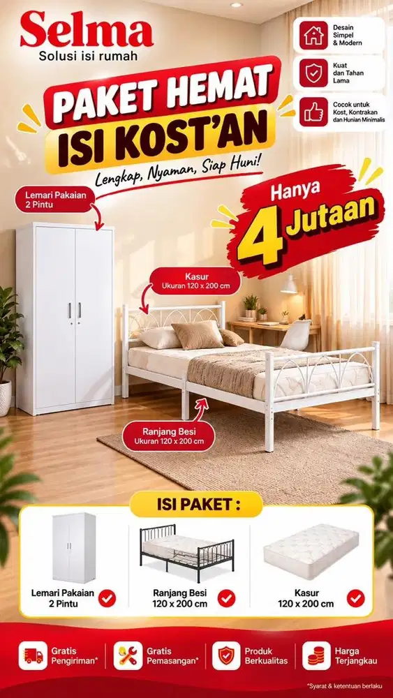 Promo paket hemat isi kost2an