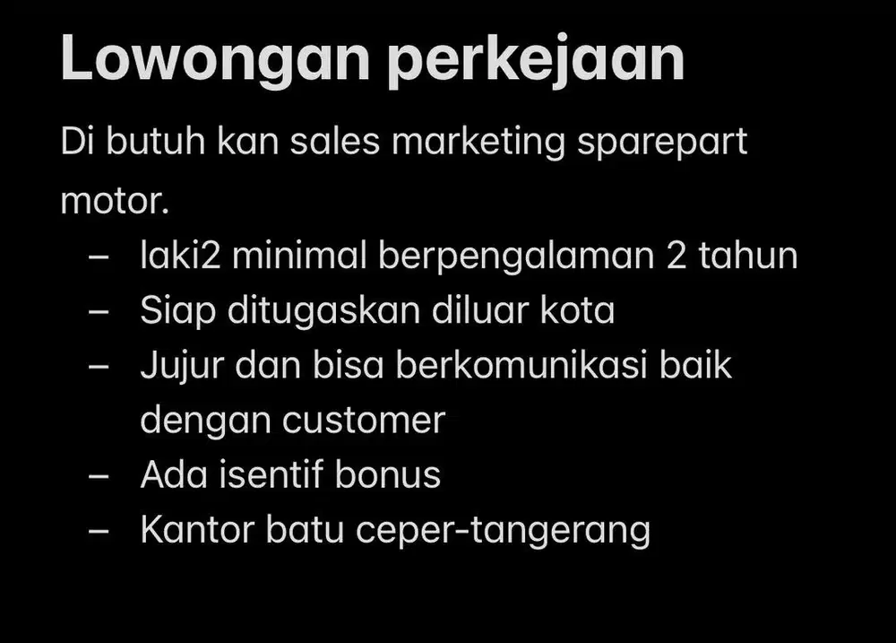 Sales marketing