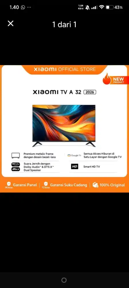 Xiaomi tv A32 & A43