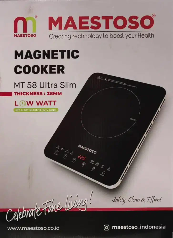 Kompor listrik magnet, sdh low watt dan super slim