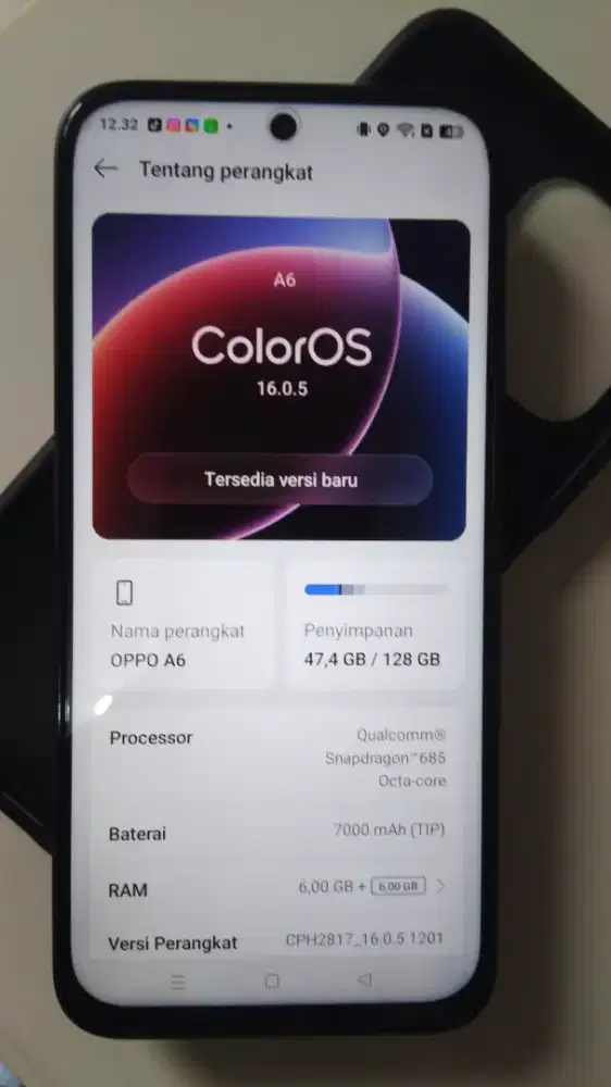 Oppo A6 6+6/128 90% no minus fullset