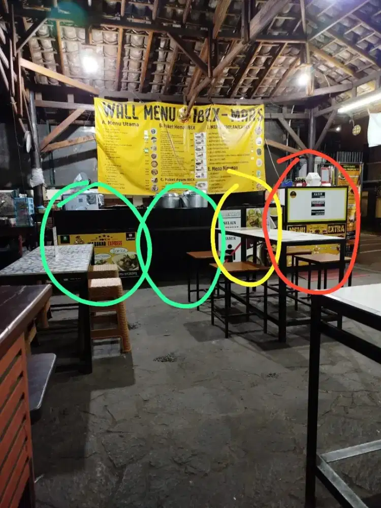 Jual Booth Meja kompor/kasir ex. Resto
