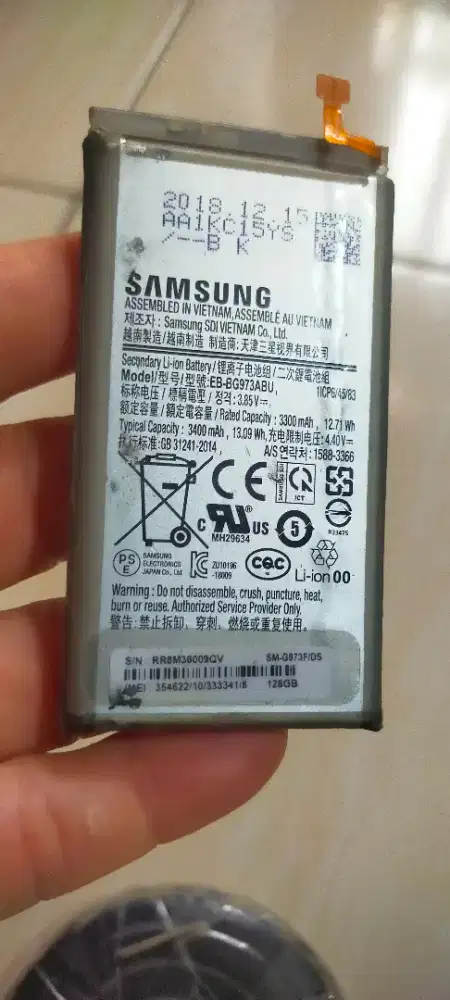 Baterai Bekas Cabutan Original Samsung S10 edge(kanibal).