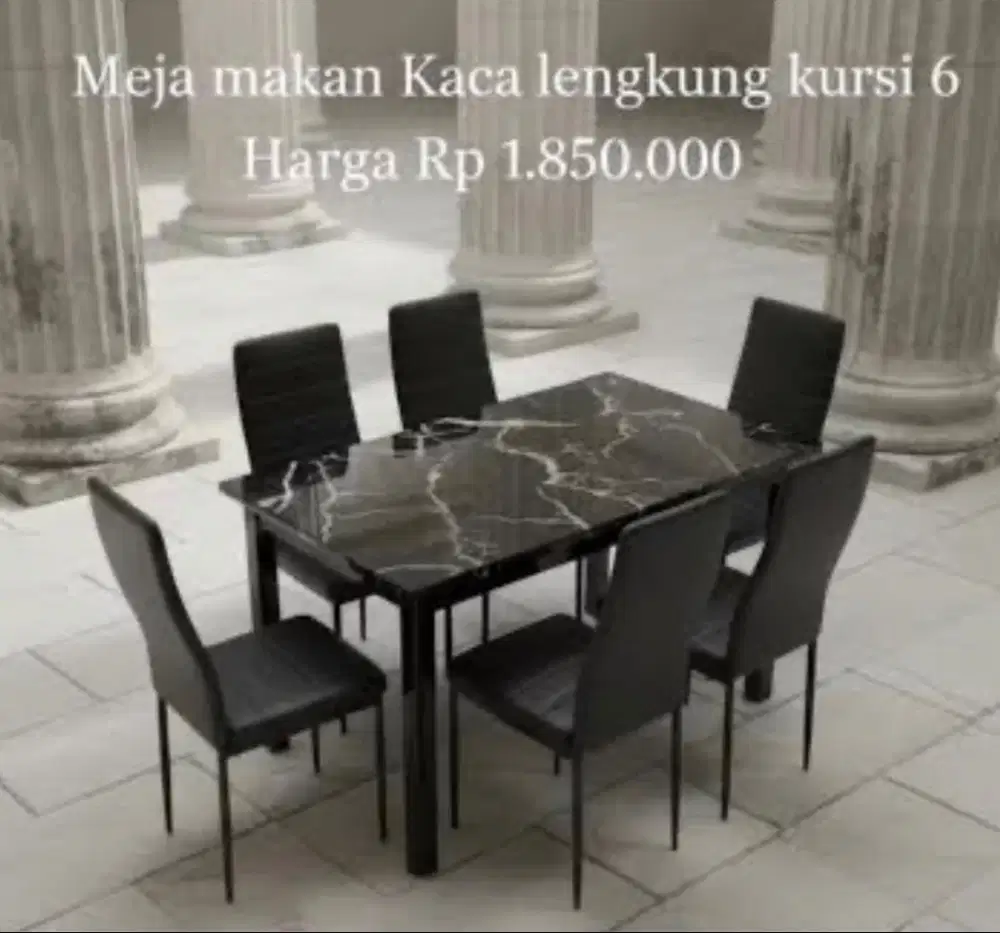 Jual meja makan kaca .MEJA saja tanpa kursi