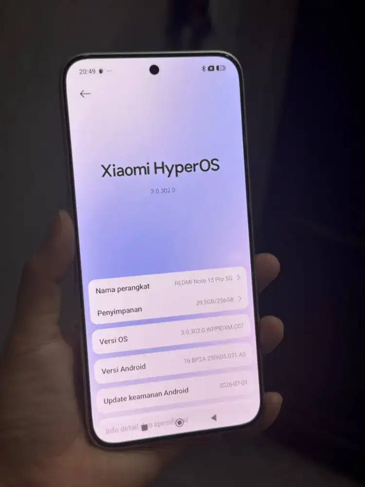 Second xiaomi note 15 pro 5g ex display 8+8/256GB april 2027 hrg 4.3jt