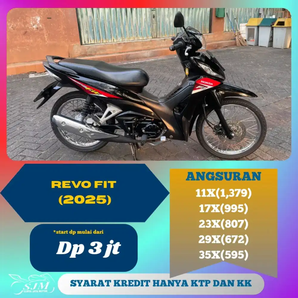 HONDA REVO FIT FI 2025 PAJAK PANJANG
