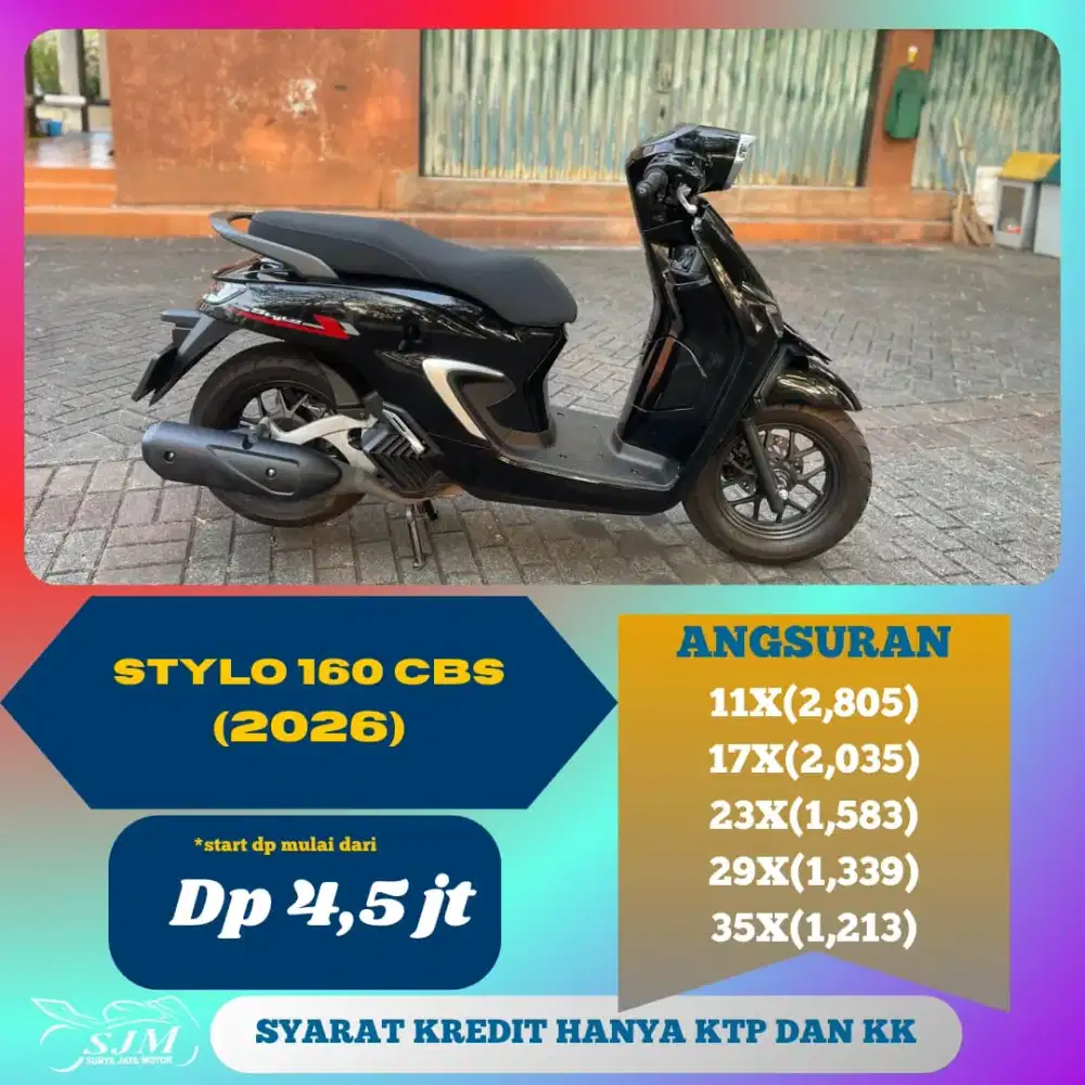HONDA STYLO 160 CBS 2026 CASH & KREDIT