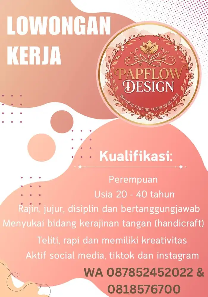 Lowongan kerja gunting bikin bunga kertas