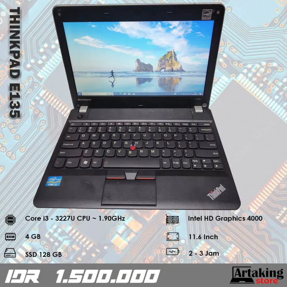 Lenovo Thinkpad E135 - Core i3 - Ram 4 GB - Sudah SSD