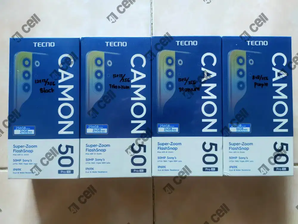 Tecno camon 50 pro 5G ram 8+8/256 100% baru Termurah