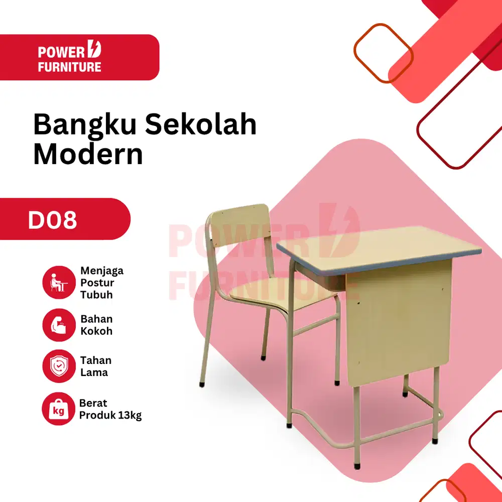 Bangku Sekolah | Meja Sekolah | Kursi Sekolah Modern - D08