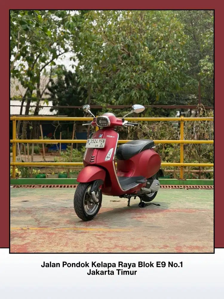 TERMURAH PIAGGIO VESPA SPRINT 150 IGET TH 2018 WARNA RED MATTE