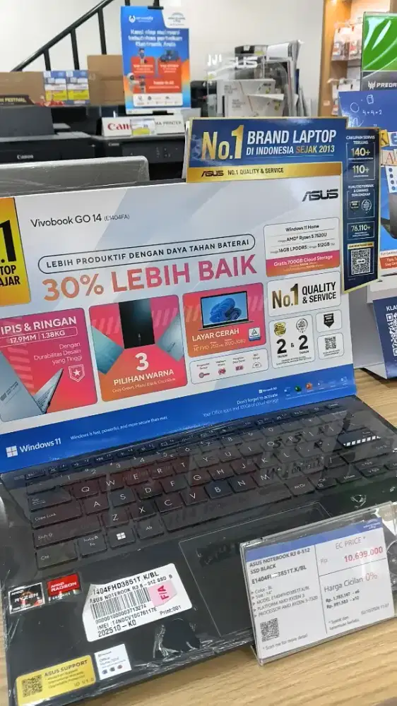 CICILAN HOME CREDIT ASUS NOTEBOKK R3 8/512GB SSD BLACK