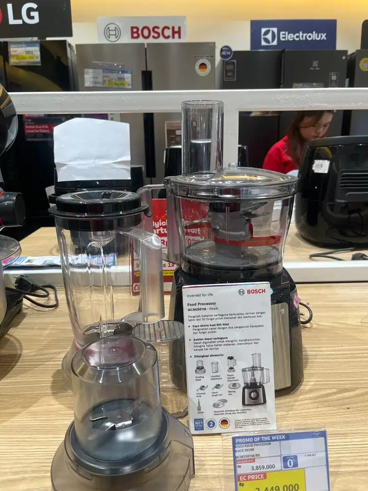BOSCH FOOD PROCESSOR BLACK SILVER