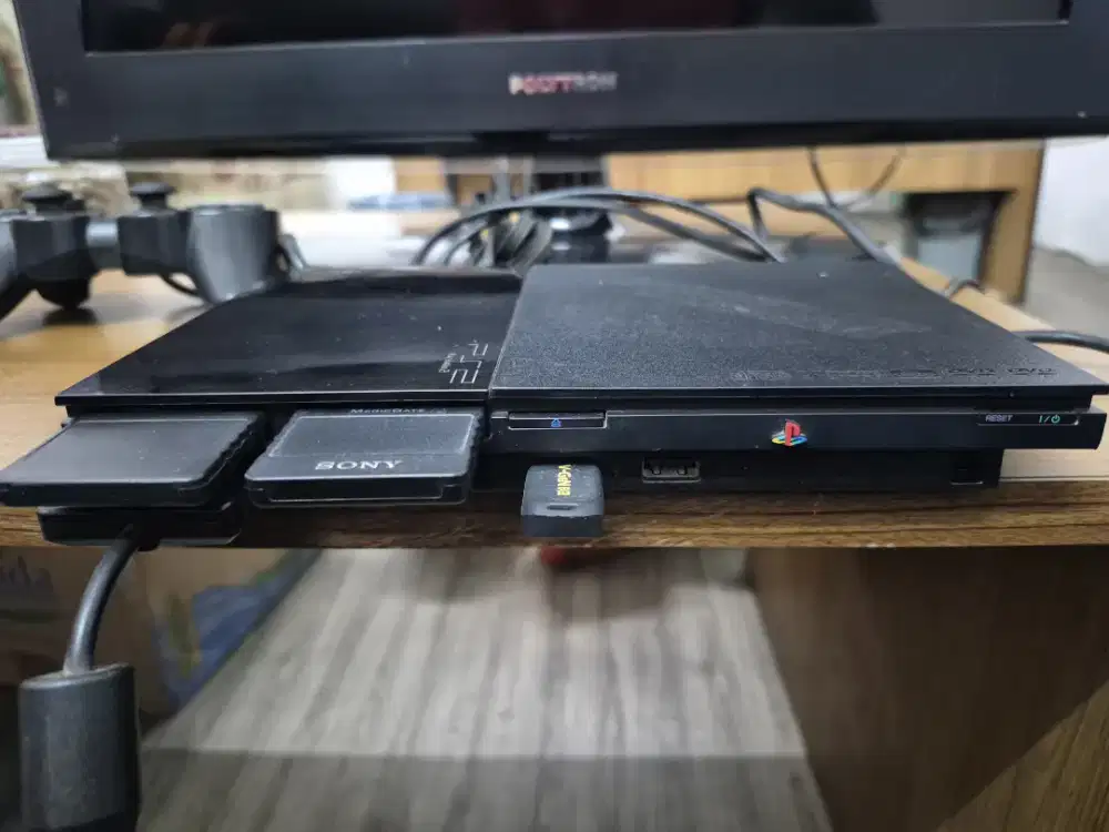 Playstasion 2 Slim & Tv Led 32 Game Sudah Usb