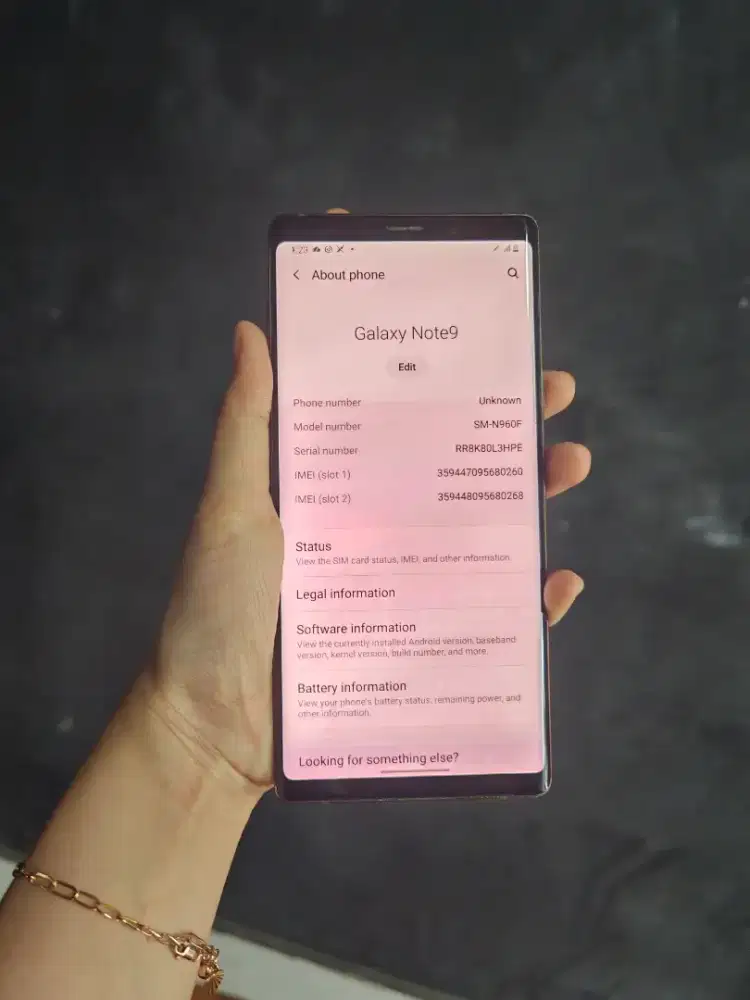 Samsung Galaxy Note 9 6/128GB SEIN Shadow Unit Only