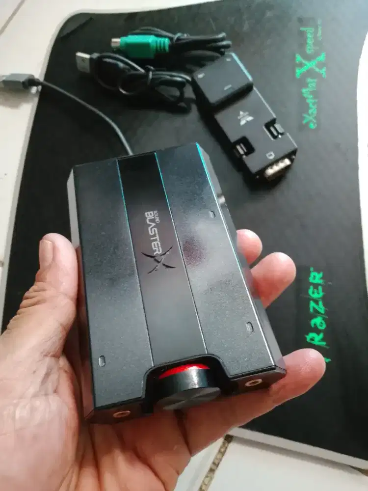Aksesoris jual sound blaster X masih normal layak pakai
