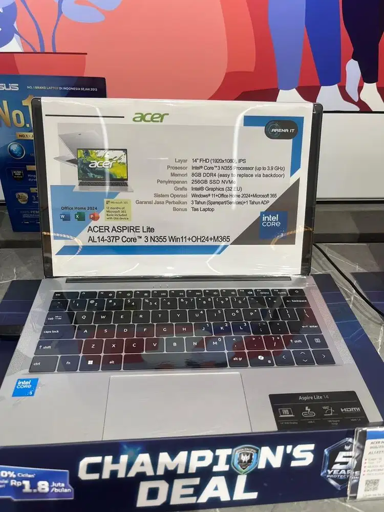 ACER NOTEBOOK 13 N355 8/256GB silver