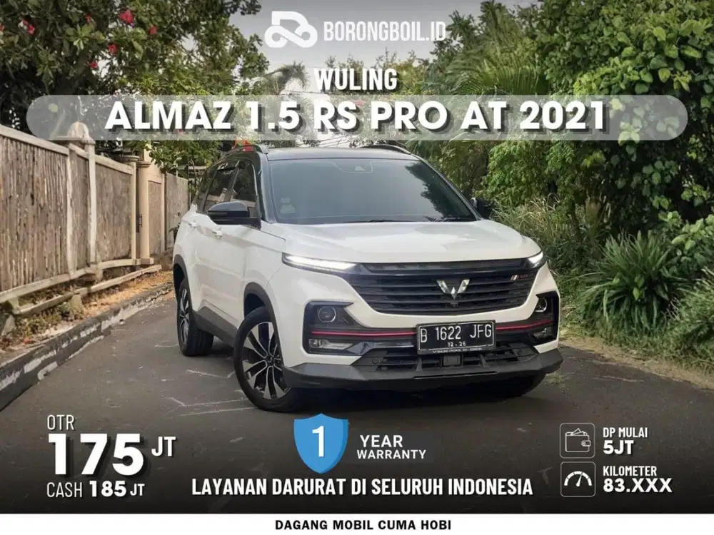 DP 5 JT Wuling Almaz 1.5 Rs Pro 2021 Putih