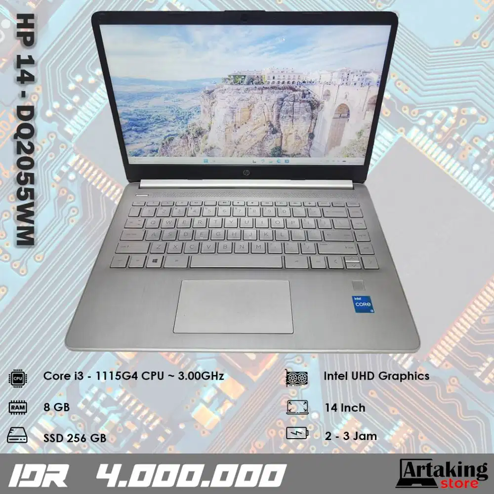 Hp 14 - dq2055WM - Core i3 - Gen 11 th - Ram 8 GB - SSD 256 GB
