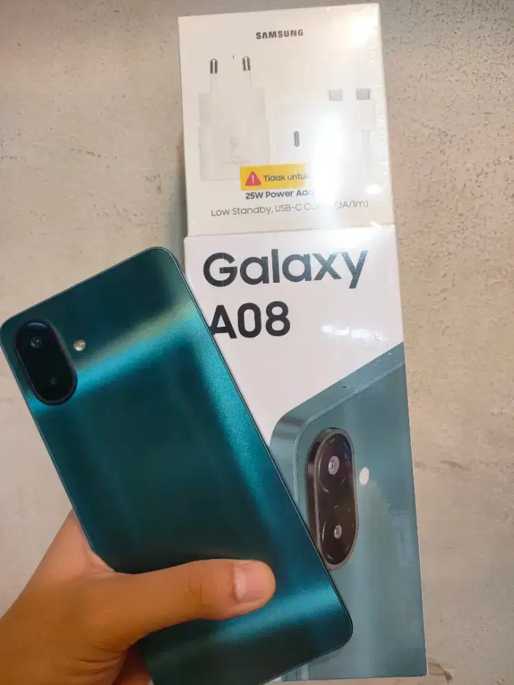 SAMSUNG A08 4/128GB NEW!! GARANSI 1TAHUN.