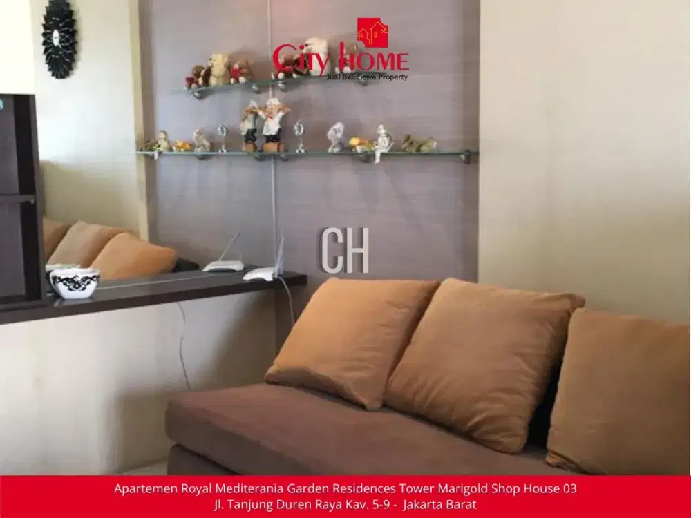 Sewa Apartemen 2 BR Furnished di Mediterania Garden Residences 2