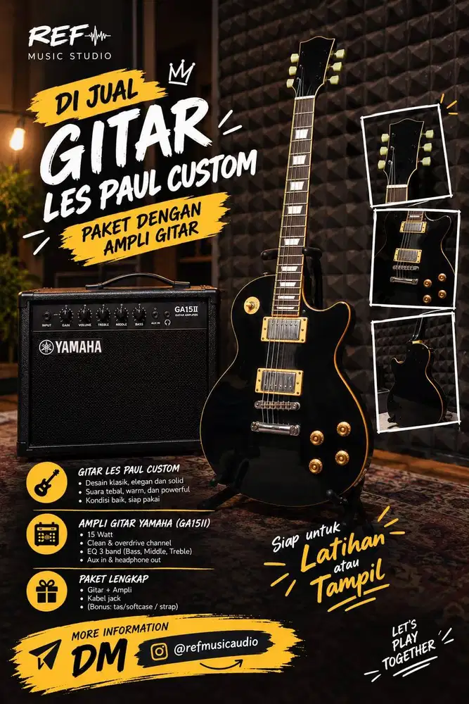 WTS! Gitar Les Paul Custom + Ampli YAMAHA GA1511