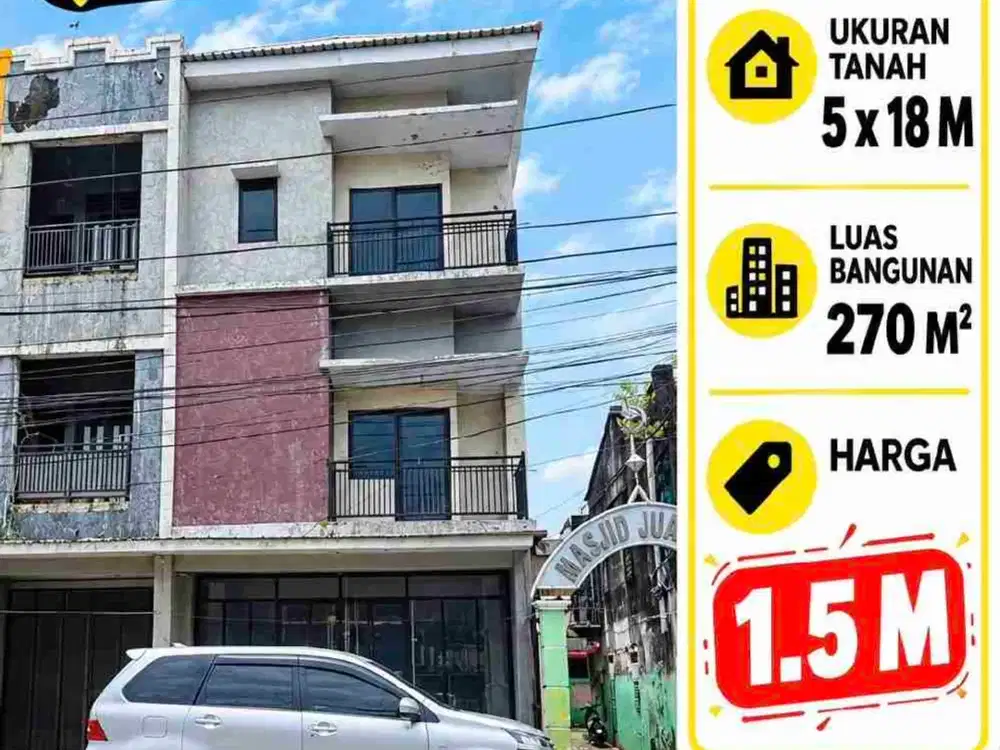 Dijual Ruko 3 lantai Jl. Tinumbu Makassar
