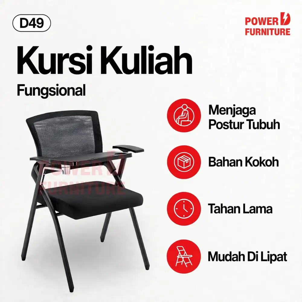 D49 - Kursi Kuliah | Kursi Lipat Kuliah | Bangku Kuliah