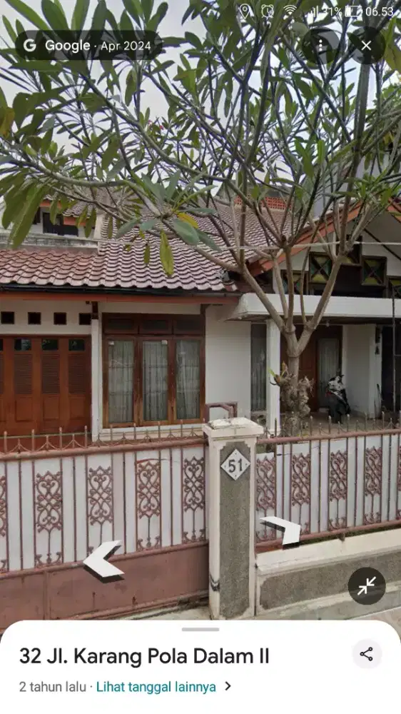 DIJUAL CEPAT RUMAH DI KOMPLEK KARANGPOLA,JATIPADANG-PASAR MINGGU.