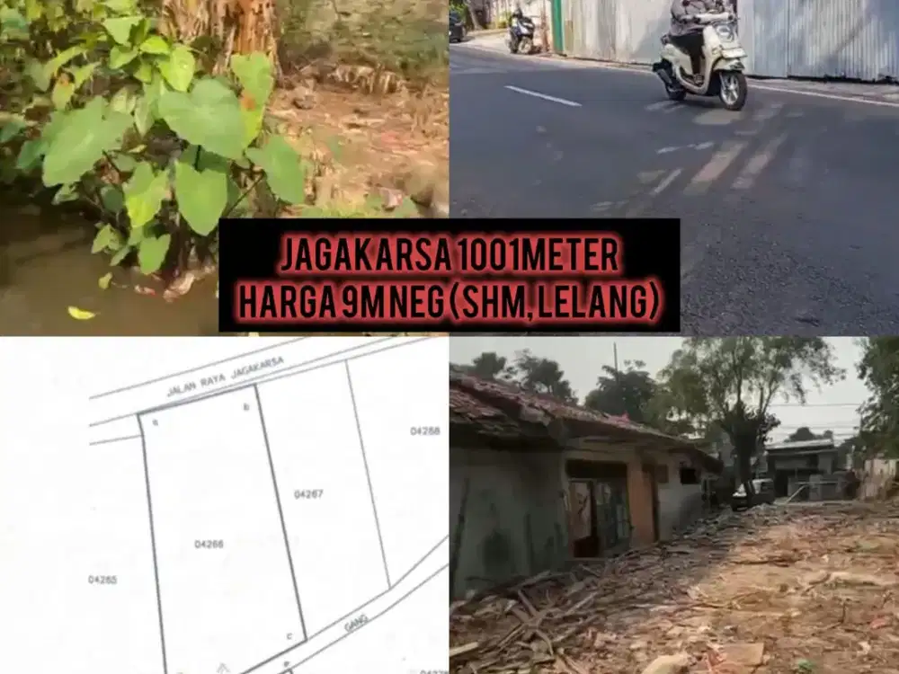 DIJUAL ASET TANAH STRATEGIS DI JAGAKARSA – TOTAL 1.001 M²