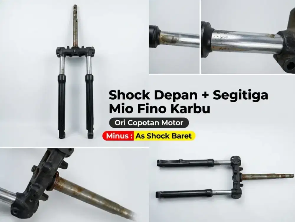 Shockbreker Depan lengkap dengan Segitiga Fino Karbu Ori
