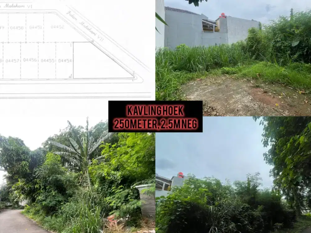 DIJUAL KAVLING HOEK STRATEGIS DI DUREN SAWIT – 250 M²