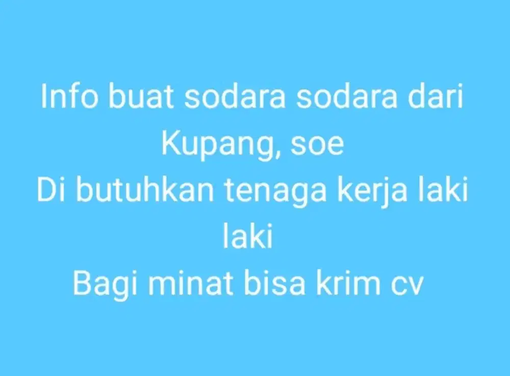 Lowongan pekerjaan