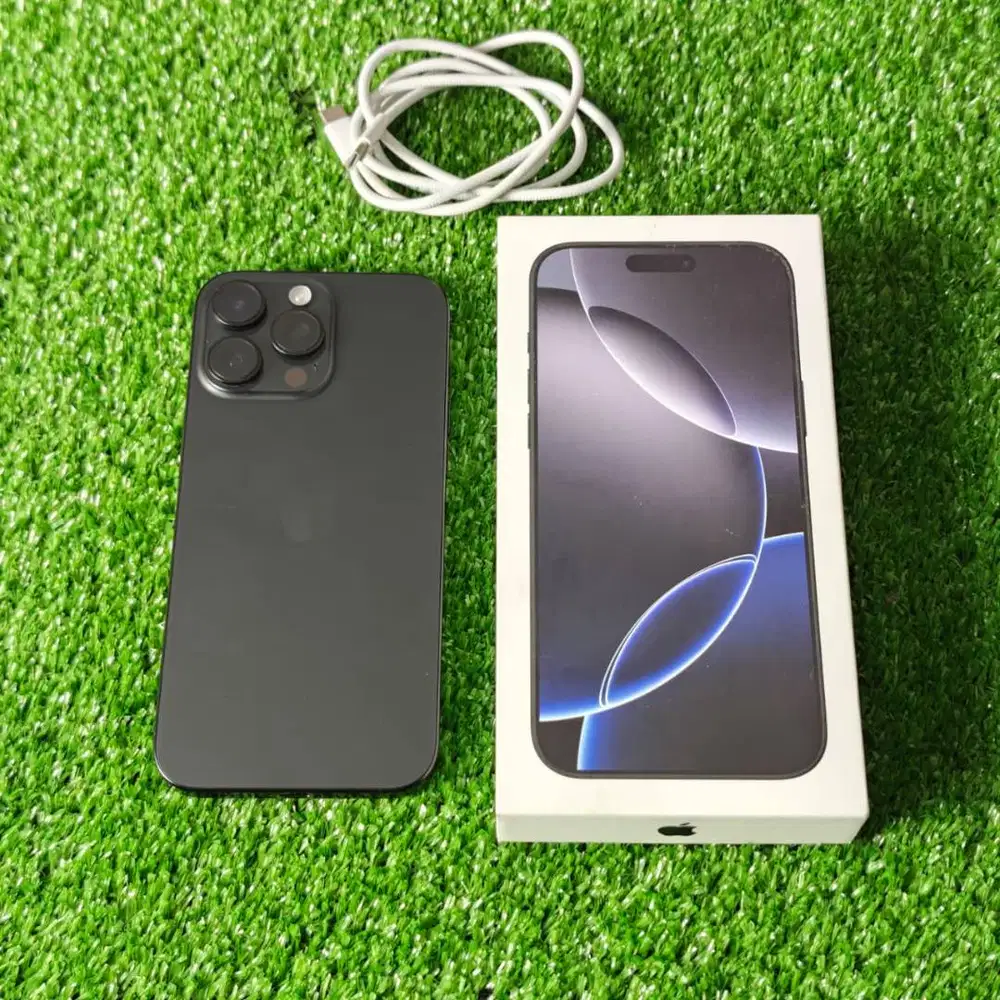 iPhone 16 Pro Max 512GB Black Titanium BH 89% minus pemakaian casing
