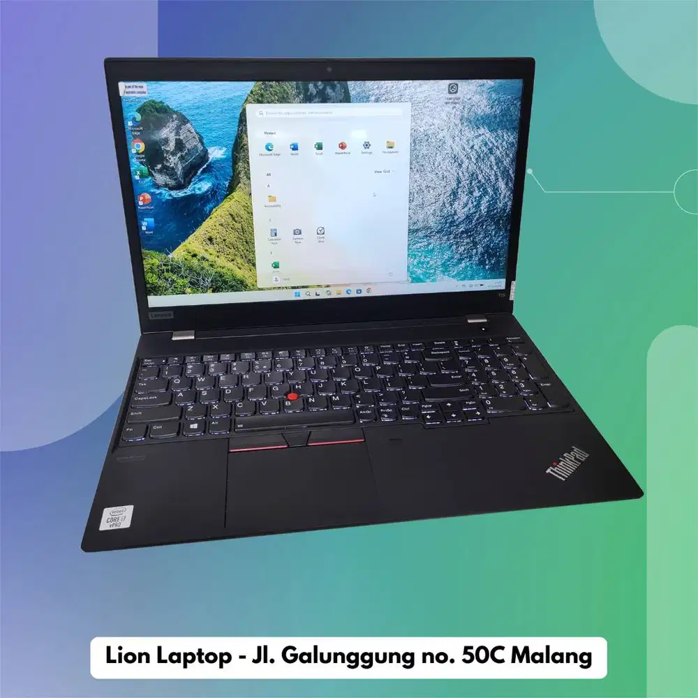 SSD 512GB i7 gen 10 Double VGA Lenovo Thinkpad T15 [27|10]