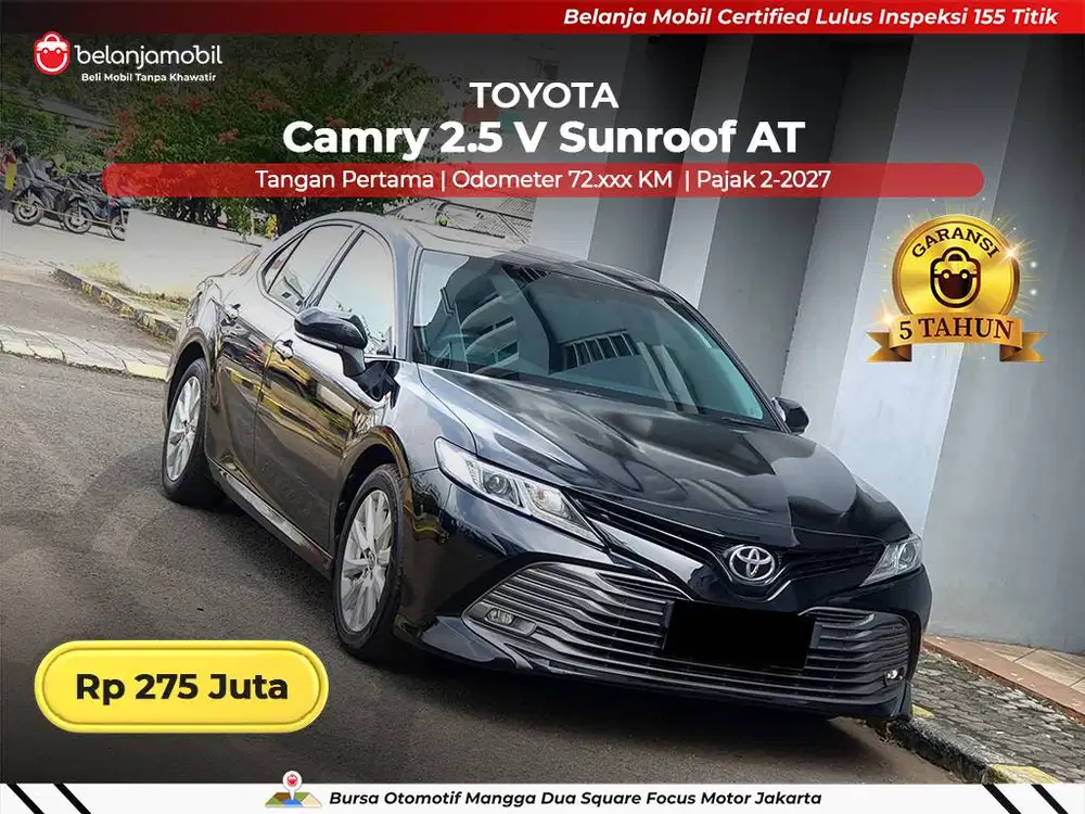 [ GARANSI 5THN ] Toyota Camry 2.5 V Sunroof 2019/2020/2021