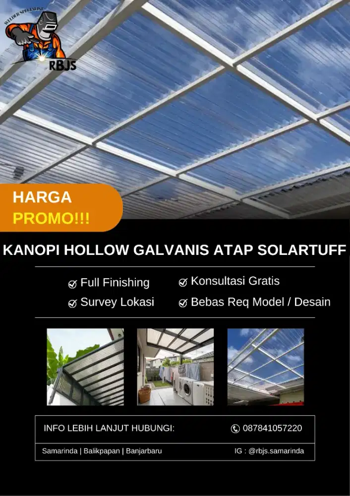KANOPI HOLLOW GALVANIS ATAP SOLARTUFF HARGA PROMO