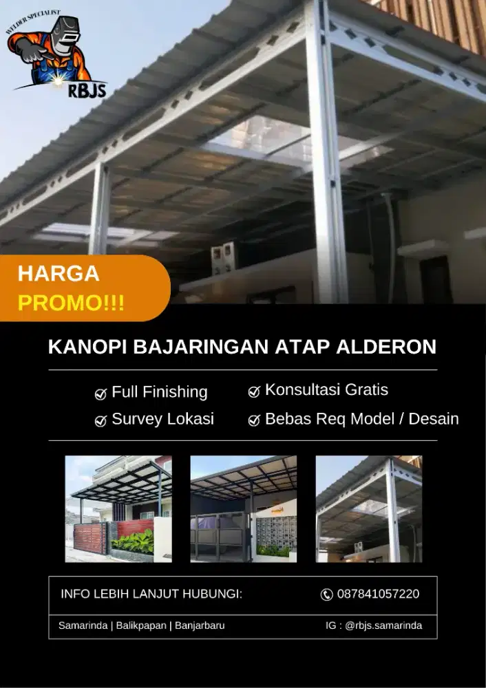 KANOPI BAJA RINGAN ATAP ALDERON HARGA PROMO