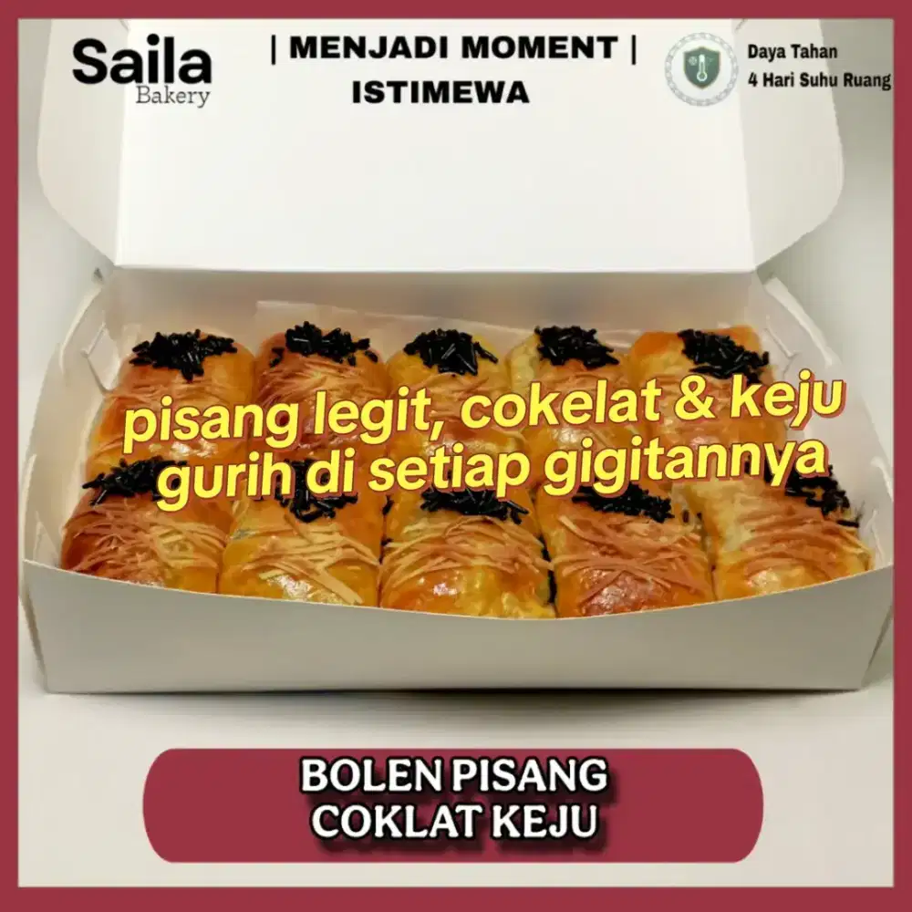 Dibuat Fresh Sesuai Pesanan Masuk Bolen Pisang Coklat Keju