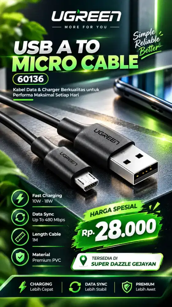 UGREEN USB A TO MICRO (60136)